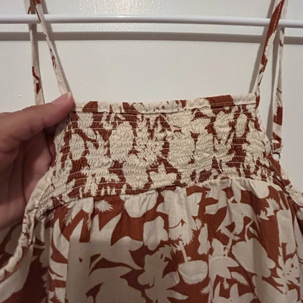 Cat & Jack Brown and Cream Floral Maxi Dress - Picture 6 of 6